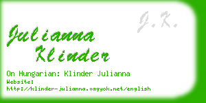 julianna klinder business card